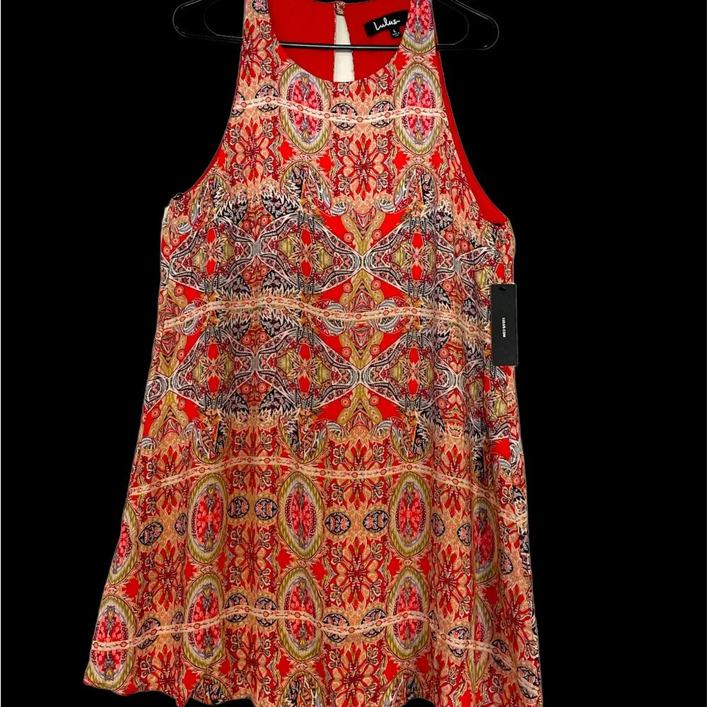 Lulu’s lined sleeveless Dress Size L NWT
